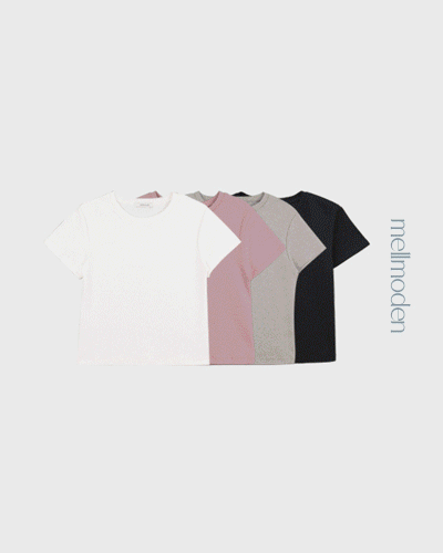 [mellmoden]라이크 기모 반팔 티셔츠(3color)